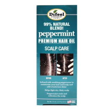 Difeel Peppermint Premium Hair Oil – Scalp Care & Hydration - 2.5 fl oz - ANNS BEAUTY SUPPLY